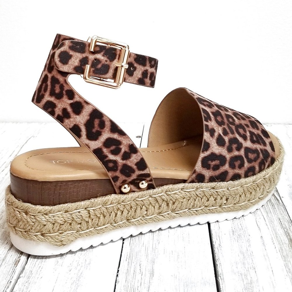 TOP Moda Leopard Print Espadrilles - Picture 3 of 3